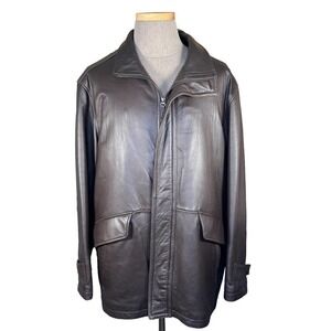 Daniel Cremieux Collection Men’s Brown Lamb Skin Coat with Removable Lin…